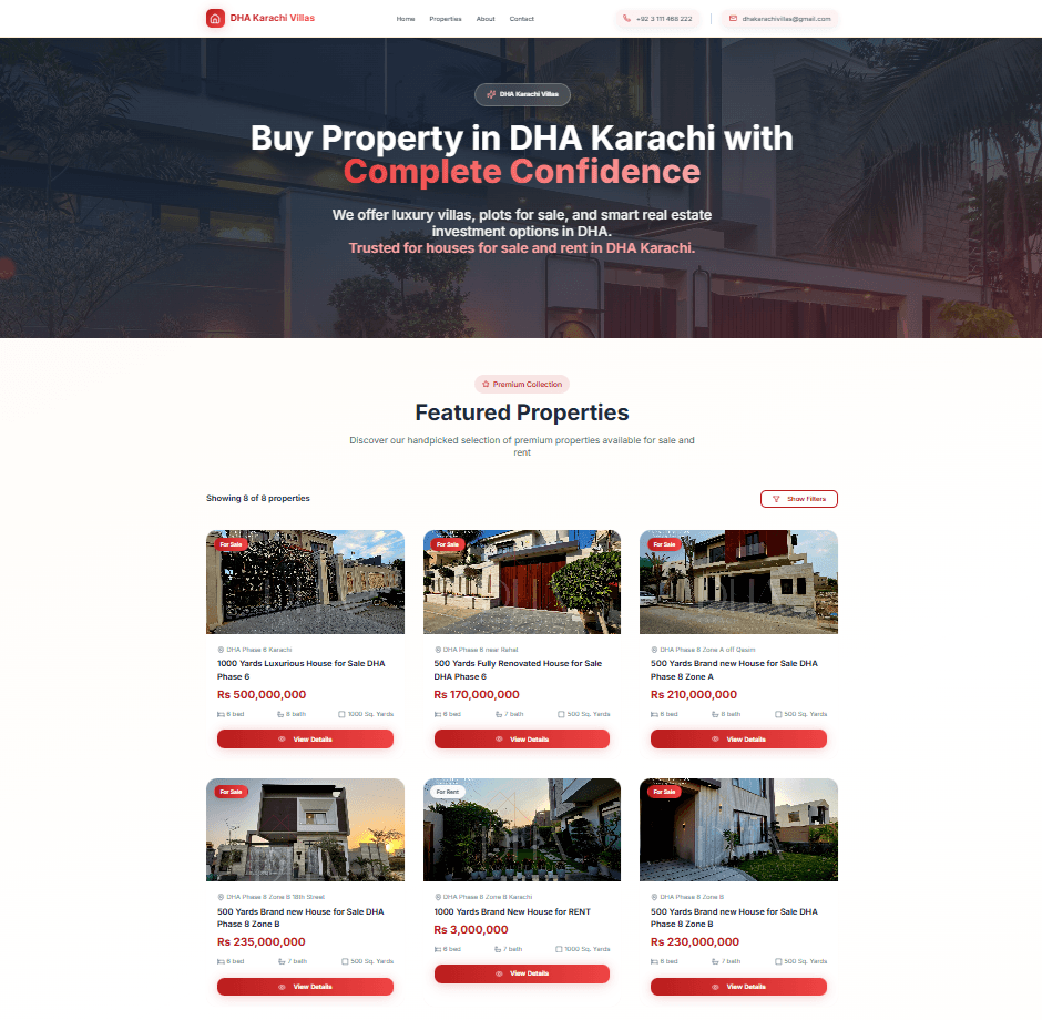 DHA Villas — Real Estate Platform