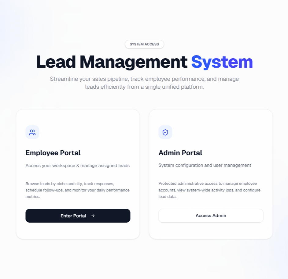Sales Lead Management System
